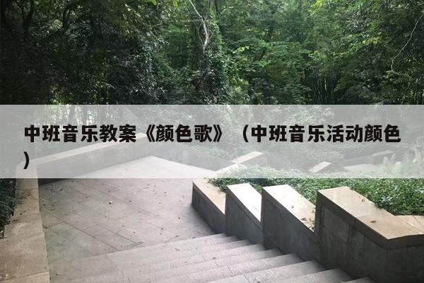 中班音乐教案《颜色歌》（中班音乐活动颜色）