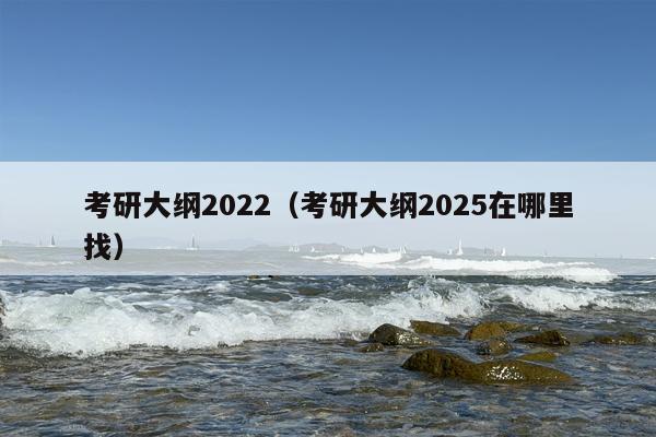 考研大纲2022（考研大纲2025在哪里找）