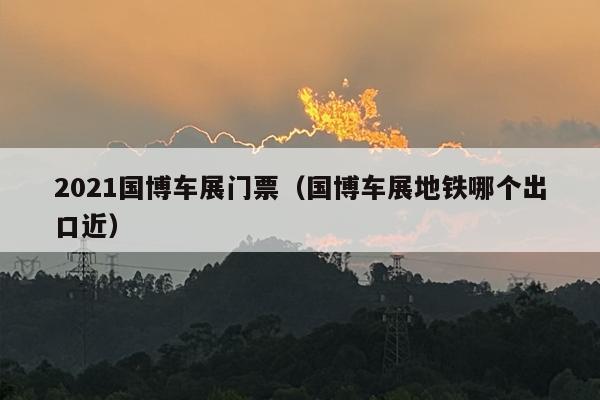 2021国博车展门票（国博车展地铁哪个出口近）