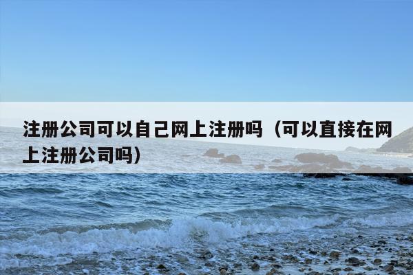 注册公司可以自己网上注册吗（可以直接在网上注册公司吗）