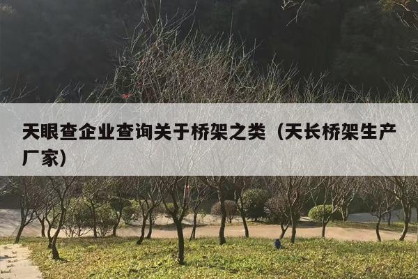 天眼查企业查询关于桥架之类（天长桥架生产厂家）