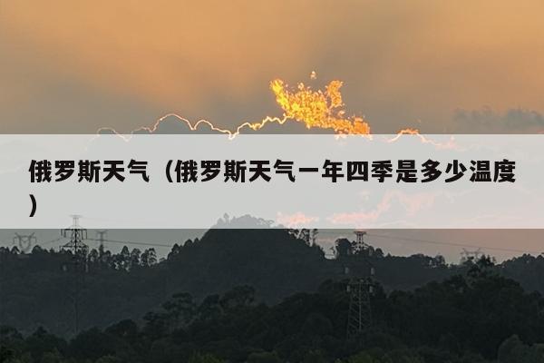 俄罗斯天气（俄罗斯天气一年四季是多少温度）