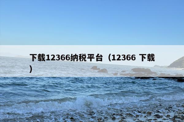 下载12366纳税平台（12366 下载）