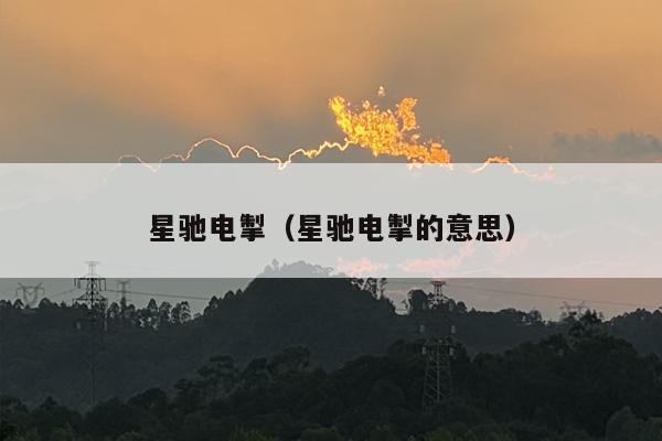 星驰电掣（星驰电掣的意思）