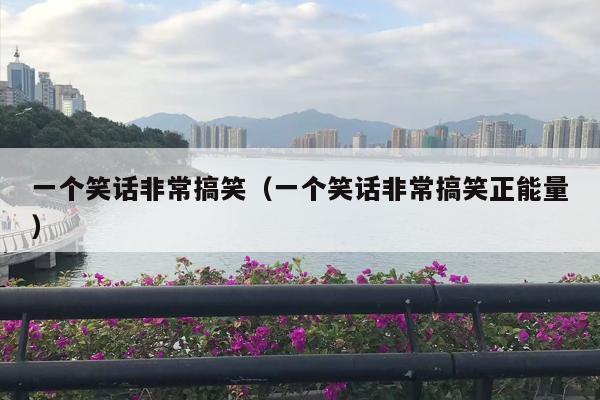 一个笑话非常搞笑（一个笑话非常搞笑正能量）