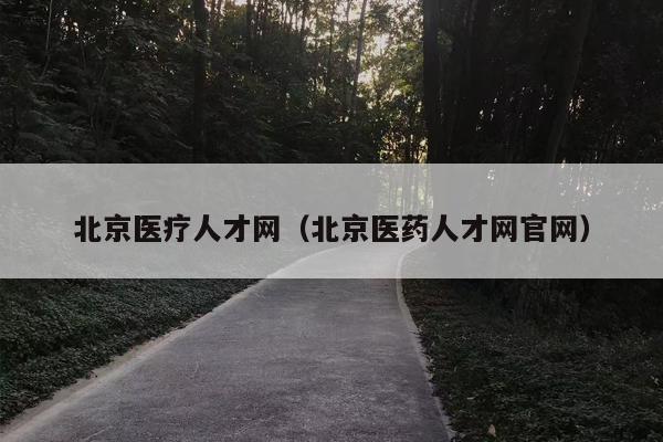 北京医疗人才网（北京医药人才网官网）