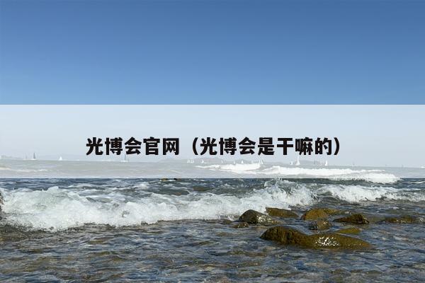 光博会官网（光博会是干嘛的）