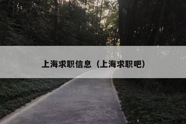 上海求职信息（上海求职吧）