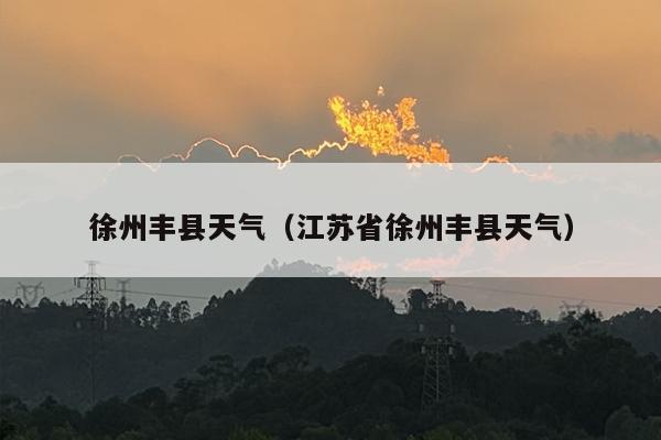 徐州丰县天气（江苏省徐州丰县天气）