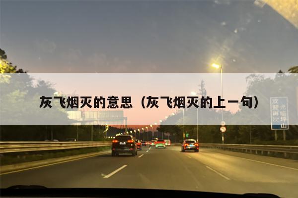 灰飞烟灭的意思（灰飞烟灭的上一句）