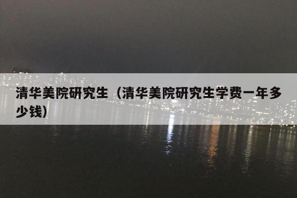 清华美院研究生（清华美院研究生学费一年多少钱）