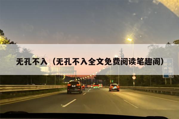 无孔不入（无孔不入全文免费阅读笔趣阁）